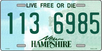 NH license plate 1136985