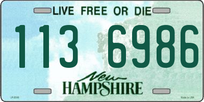 NH license plate 1136986