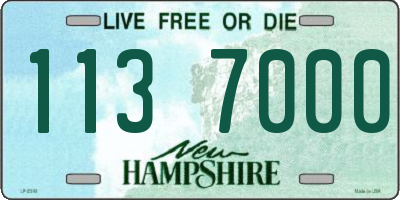 NH license plate 1137000