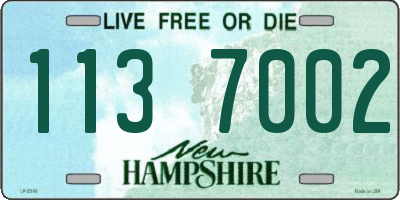 NH license plate 1137002