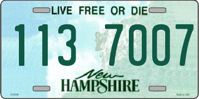 NH license plate 1137007