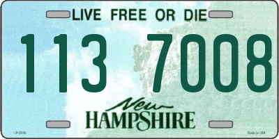 NH license plate 1137008