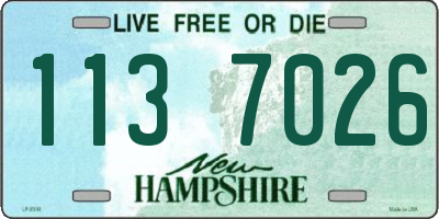 NH license plate 1137026