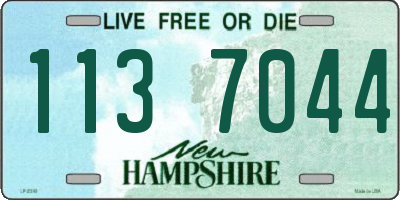 NH license plate 1137044