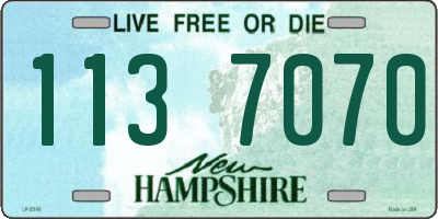 NH license plate 1137070