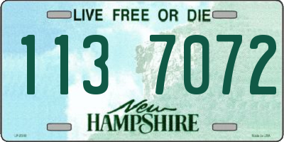 NH license plate 1137072