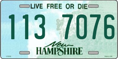 NH license plate 1137076