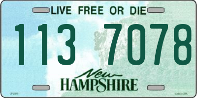 NH license plate 1137078