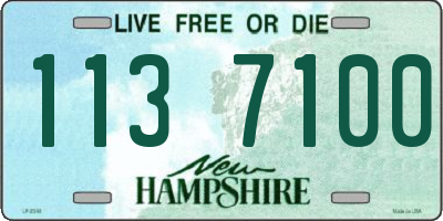 NH license plate 1137100