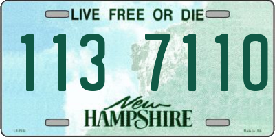 NH license plate 1137110