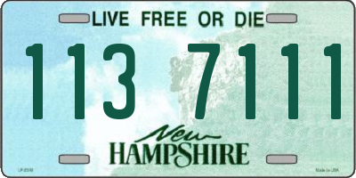 NH license plate 1137111