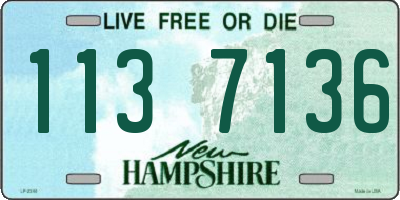 NH license plate 1137136