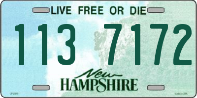 NH license plate 1137172