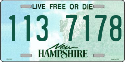 NH license plate 1137178