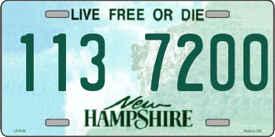 NH license plate 1137200