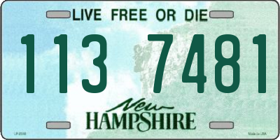 NH license plate 1137481