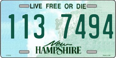 NH license plate 1137494
