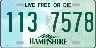 NH license plate 1137578