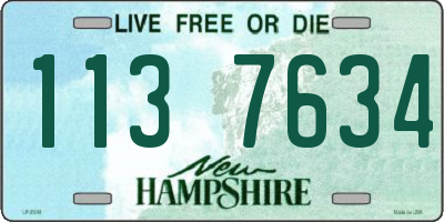 NH license plate 1137634