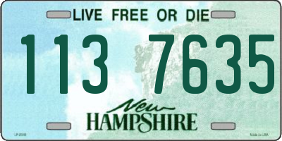 NH license plate 1137635
