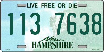 NH license plate 1137638