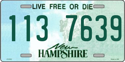 NH license plate 1137639
