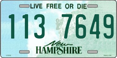 NH license plate 1137649