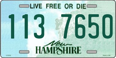 NH license plate 1137650