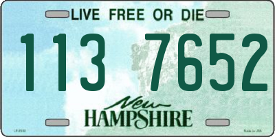 NH license plate 1137652