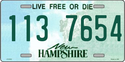 NH license plate 1137654