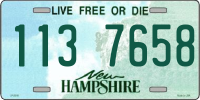 NH license plate 1137658
