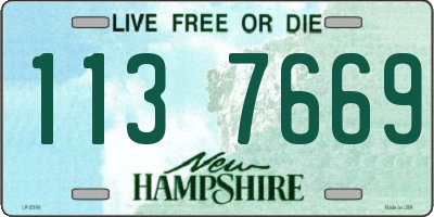 NH license plate 1137669