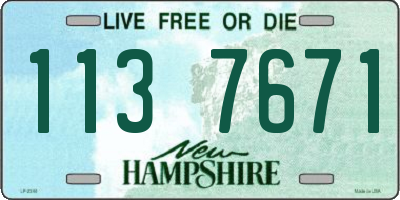 NH license plate 1137671