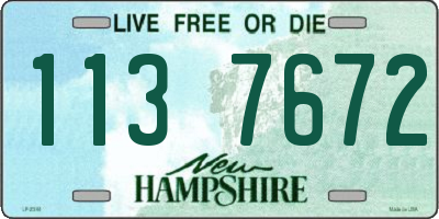 NH license plate 1137672