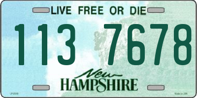 NH license plate 1137678