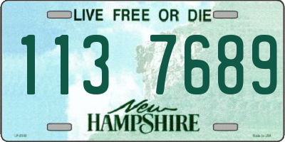 NH license plate 1137689