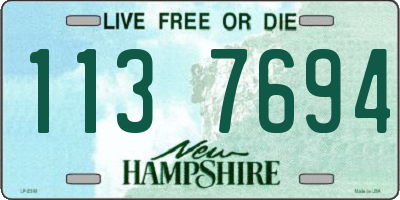 NH license plate 1137694