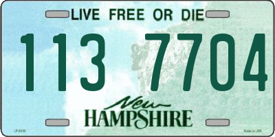 NH license plate 1137704