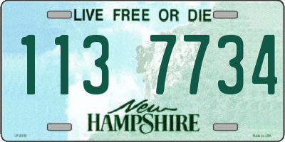 NH license plate 1137734