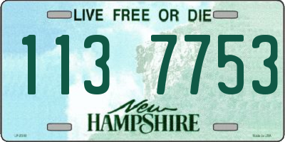 NH license plate 1137753