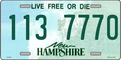 NH license plate 1137770
