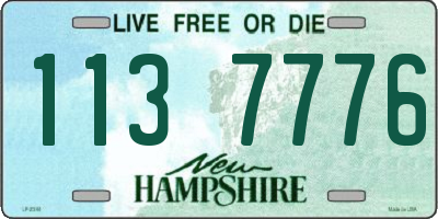NH license plate 1137776