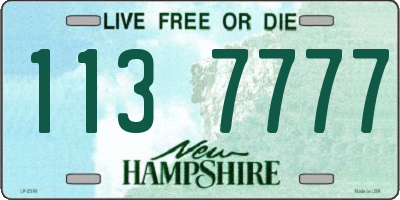 NH license plate 1137777
