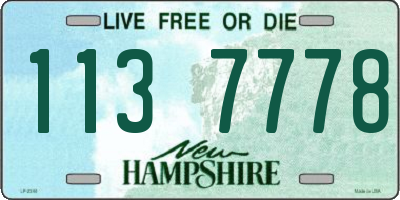 NH license plate 1137778