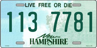 NH license plate 1137781