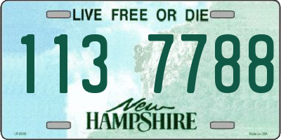 NH license plate 1137788