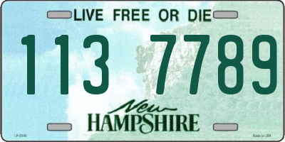 NH license plate 1137789