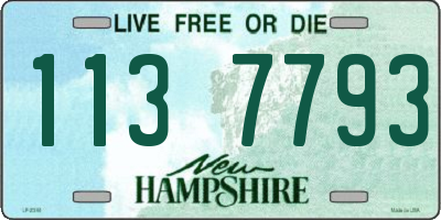 NH license plate 1137793