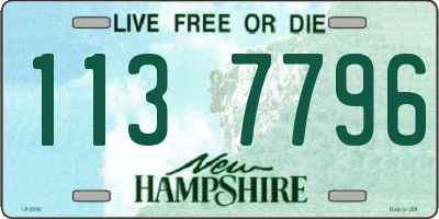 NH license plate 1137796
