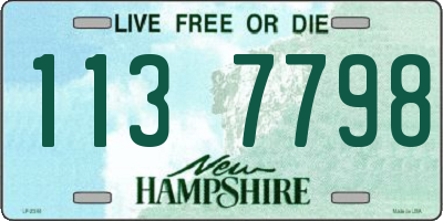 NH license plate 1137798